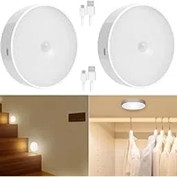 Giizmo | Motion Sensor Light for Home (Pack of 1) with USB Charging Wireless | Self Adhesive LED Body Induction Lamp | Sensor Light for Wardrobe Sensor Night Light for Cupboard Stairs (White)-image-28