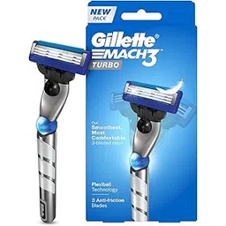 Gillette Mach 3 Turbo Shaving Razor for Men | Most Comfortable shave | Flexiball & Dynamic Pivot for Safe shave | Anti-Friction Blades & Lubricating Strip for smooth shave and sensitive skin-picture-16