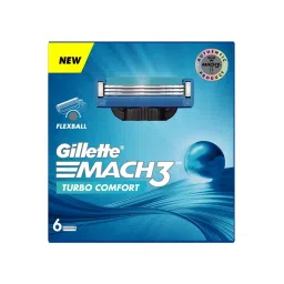 Gillette Mach Turbo 3 Shaving Blades for men (Pack Of 6 Cartridges)-picture-13