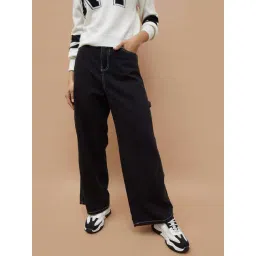 Ginger By Lifestyle Black Cotton Regular Fit Jeans-picture-17