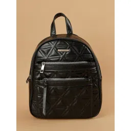 Ginger by Lifestyle Black Quilted Backpack-image-10