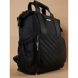 Ginger by Lifestyle Black Quilted Backpack image 2