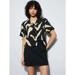 Ginger By Lifestyle Black Regular Fit Printed Shirt-picture-24
