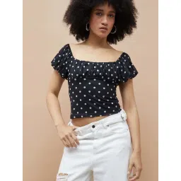 Ginger By Lifestyle Black Regular Fit Printed Top-picture-32