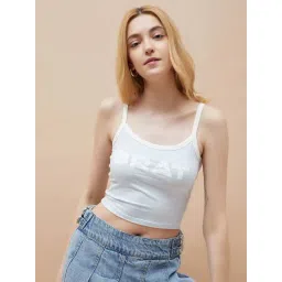 Ginger By Lifestyle Blue Cotton Regular Fit Printed Tank Top-picture-19