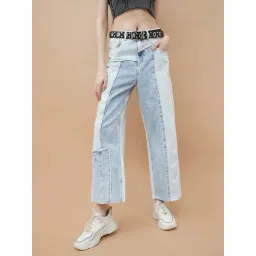 Ginger By Lifestyle Blue Cotton Regular Fit Striped Jeans-picture-36