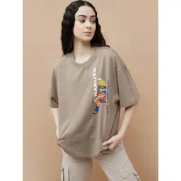 Ginger by Lifestyle Brown Cotton Printed Sweatshirt-picture-15