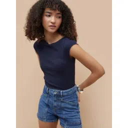 Ginger By Lifestyle Dark Blue Regular Fit Top-picture-39