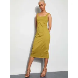 Ginger By Lifestyle Dark Yellow Regular Fit Dress-picture-29