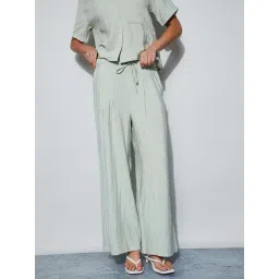 Ginger By Lifestyle Light Green Regular Fit Trousers-picture-40