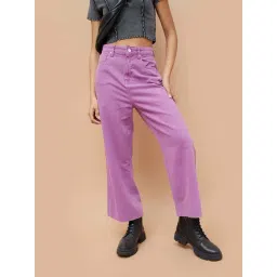 Ginger By Lifestyle Light Wine Cotton Regular Fit Jeans-picture-22