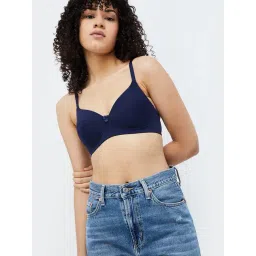 Ginger by Lifestyle Navy Padded Non-Wired T-Shirt Bra-picture-23