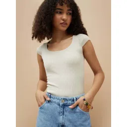 Ginger By Lifestyle Off White Regular Fit Top-picture-18