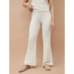 Ginger By Lifestyle Off White Regular Fit Trousers-picture-29