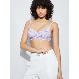 Ginger By Lifestyle Purple Regular Fit Floral Print Bra-picture-19