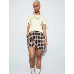 Ginger by Lifestyle Women Checked Lounge Shorts-picture-16