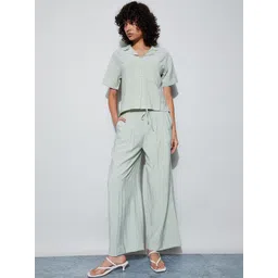 Ginger by Lifestyle Women Easy Wash Pleated Trousers image 2