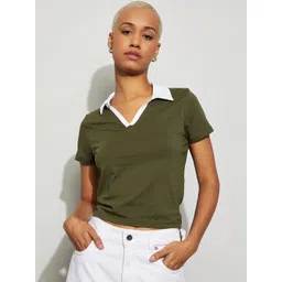 Ginger by Lifestyle Women Polo Collar T-shirt-picture-15