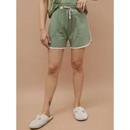 Ginger by Lifestyle Women Solid Mid-Rise Cotton Shorts image 1