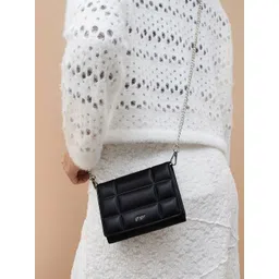 Ginger by Lifestyle Women Solid Quilted Structured Sling Bag-image-33