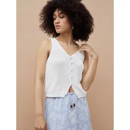 Ginger by Lifestyle Women Solid V-Neck Cotton Crop Top-picture-25