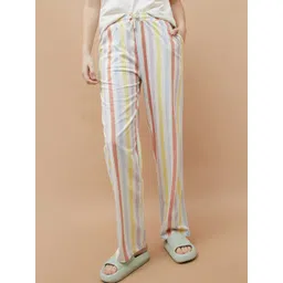 Ginger by Lifestyle Women Striped Regular Fit Trousers-picture-29