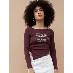 Ginger by Lifestyle Women Typography Printed Boat Neck Cotton T-shirt-picture-37