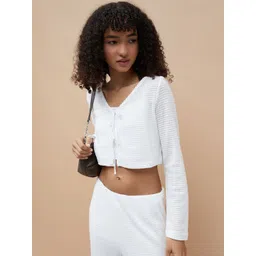 Ginger by Lifestyle Women V-Neck Semi Sheer Crop Top-picture-22