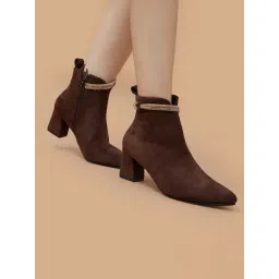 Ginger by Lifestyle Women's Brown Booties-picture-19