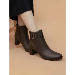 Ginger by Lifestyle Women's Brown Booties-picture-18