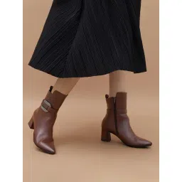 Ginger by Lifestyle Women's Burgundy Cherry Booties-picture-25