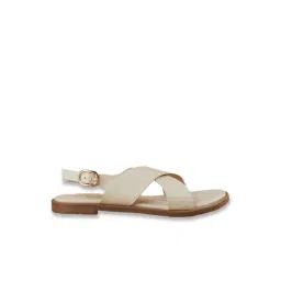 Ginger by Lifestyle Women's Off White Cross Strap Sandals-picture-37