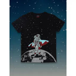 Gini and Jony Boys Black Printed Cotton T-shirt-picture-19