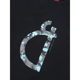 Gini and Jony Boys Black Printed T-shirt image 3