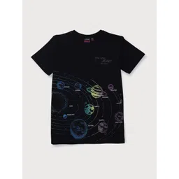 Gini and Jony Boys Black Regular Fit Printed T-shirt-picture-23