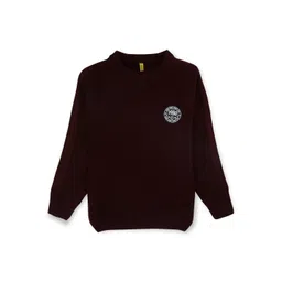 Gini and Jony Boys Brand Logo Self Design Acrylic Pullover-picture-36