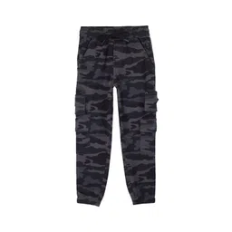 Gini and Jony Boys Camouflage Printed Slim Fit Cargos Trousers-picture-40
