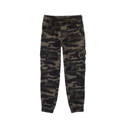 Gini and Jony Boys Camouflage Printed Slim Fit Joggers Trousers-image-29