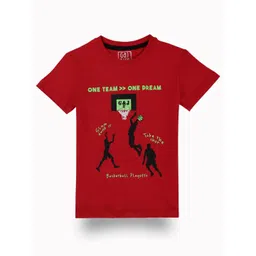 Gini and Jony Boys Graphic Printed Round Neck Cotton T-shirt-picture-10
