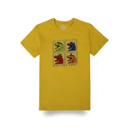 Gini and Jony Boys Graphic Printed Round Neck Cotton T-shirt-picture-30