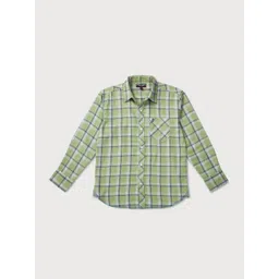 Gini and Jony Boys Green Checked Casual Shirt-picture-32
