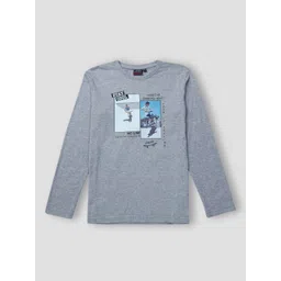 Gini and Jony Boys Grey Printed Full Sleeves Cotton T-shirt-picture-51