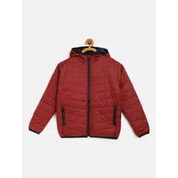 Gini and Jony Boys Maroon Solid Padded Jacket-picture-41