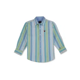 Gini and Jony Boys Multi Stripes Opaque Cotton Casual Shirt-picture-14