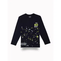 Gini & Jony Boys Navy Cotton Printed T-Shirt-picture-27