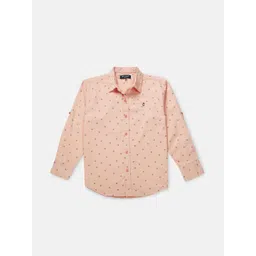 Gini and Jony Boys Peach-Coloured Printed Casual Shirt-picture-11