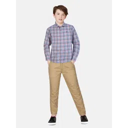 Gini and Jony Boys Pink Tartan Checked Casual Shirt-picture-43