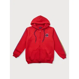 Gini and Jony Boys Solid Fleece Hooded Bomber Jacket-picture-19
