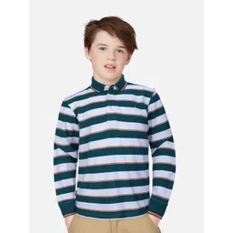 Gini and Jony Boys Striped Polo Collar T-shirt-picture-43