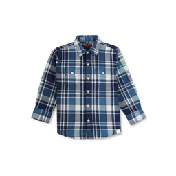 Gini and Jony Boys Tartan Checks Opaque Cotton Casual Shirt-picture-42